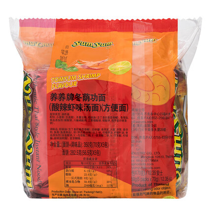 养养泰式冬阴功酸辣虾味汤面 350g*2包 组合装 速食方便面