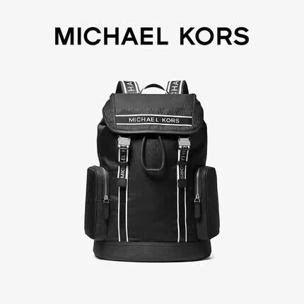MICHAEL KORS迈克高仕 Kent 男士老花大容量双肩包电脑包 黑色 001 NS