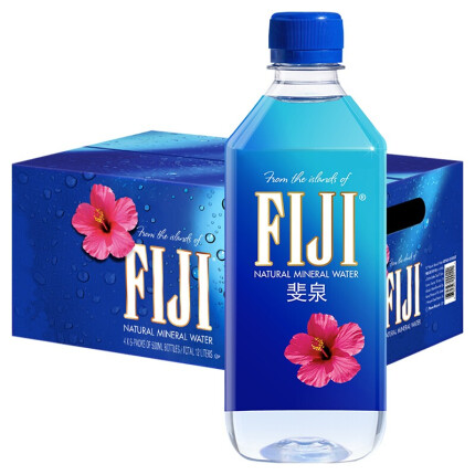 斐济（FIJI）斐泉 天然矿泉水饮用水 斐济群岛 进口水弱碱性水 500ml*24瓶整箱