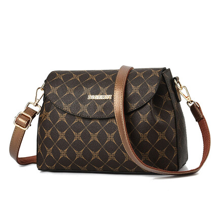 摩登密码女士包包女包新款斜挎包单肩包贝壳包 8619古铜