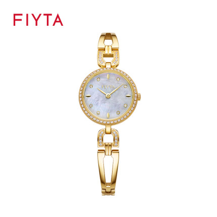 飞亚达（FIYTA）玲珑系列女士石英手表手链表精致小巧百搭时尚防水腕表 L864007.GWGD