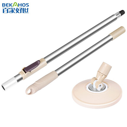 百家好世 拖把杆旋转加粗拖把盘尘推杆圆拖把头配件杆盘套装不含拖把头