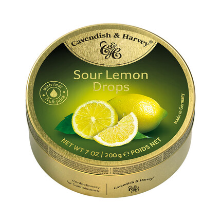 嘉云糖德国进口柠檬味经典硬糖婚庆喜糖伴手礼送女友礼物网抑云水果糖200g