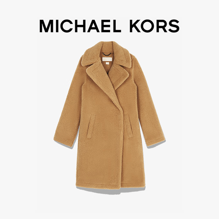 MICHAEL KORS迈克高仕 女士泰迪熊毛毛大衣外套 驼棕色 231 S