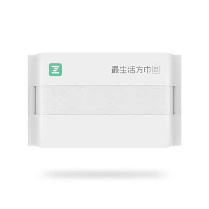 最生活新疆长绒棉方巾 洗脸巾 纯棉小毛巾 全棉强吸水儿童面巾 白色