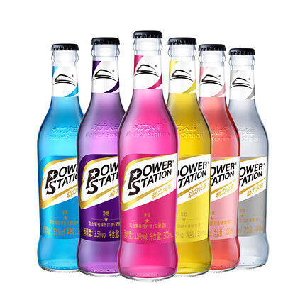 动力火车（POWER STATION）酒鸡尾酒整箱套装苏打酒预调酒3.5度 经典混合口味 24瓶(6个口味)
