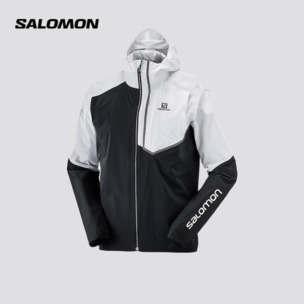 萨洛蒙（Salomon）男款 户外运动舒适轻便防风斥水跑步夹克外套 BONATTI TRAIL 黑色 C17337 M