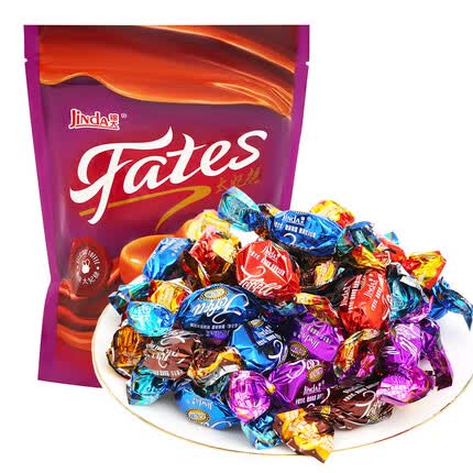 锦大 多彩太妃糖软糖 喜糖 休闲零食 婚庆招待 儿童糖果 礼物 500g