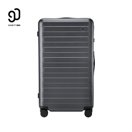 90分旅行箱USB充电接口29英寸商旅两用拉杆箱男女皮箱PC耐磨托运箱密码箱轻音万向轮行李箱七道杠钛金灰