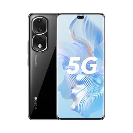 荣耀80 Pro 1.6亿像素主摄 骁龙8+旗舰芯片 AI Vlog视频大师 5G手机 12GB+256GB 亮黑色