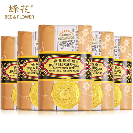 蜂花檀香皂沐浴洗澡手工香皂上海经典国货 檀香 125克*5块