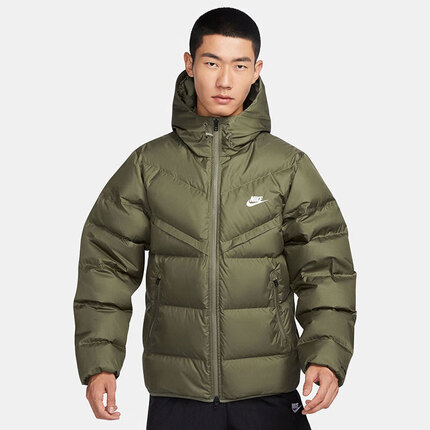 耐克NIKE羽绒服男子连帽SF WR 650-D FLD外套秋冬FZ1103-222绿L