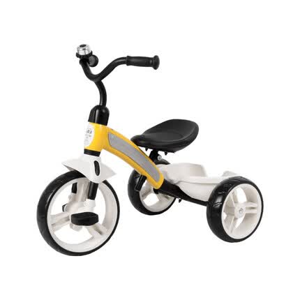 小虎子儿童单三轮车脚踏车 宝宝自行车溜娃车2-5岁小孩周岁礼物幼儿骑行单车 黄色