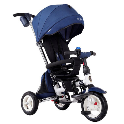 小虎子儿童三轮车脚踏车溜娃神车折叠双向遛娃小孩手推车1-3岁T300升级 t300-7星际蓝（全能款）