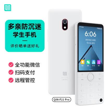 多亲（QIN）F22 Pro 防沉迷学生手机 小爱同学 初高中生戒网瘾电话 4G全网通智能触屏按键机 4+64g瓷白色