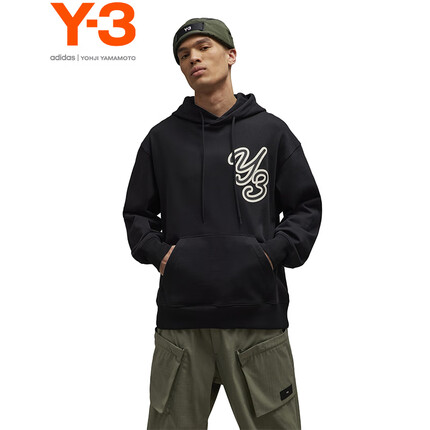 Y-3【商场同款】GFX HOODIE秋季新款连帽卫衣男士外套39IT7523 黑色 XL