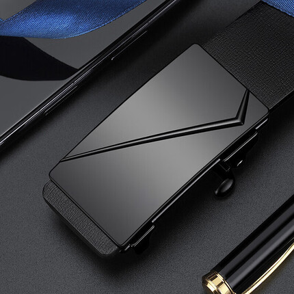 啄木鸟 皮带男 中青年男士休闲裤带 牛皮无牙自动扣腰带 父亲节礼物