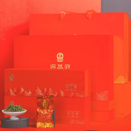 闽茶府 福建铁观音茶叶清香型正炒正味兰花香 闽南安溪乌龙茶礼品礼盒 礼盒装384g