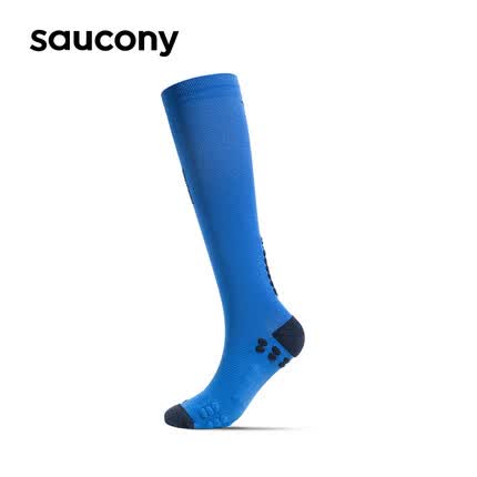 Saucony索康尼舒适透气运动袜男女款压缩跑步袜青石蓝L