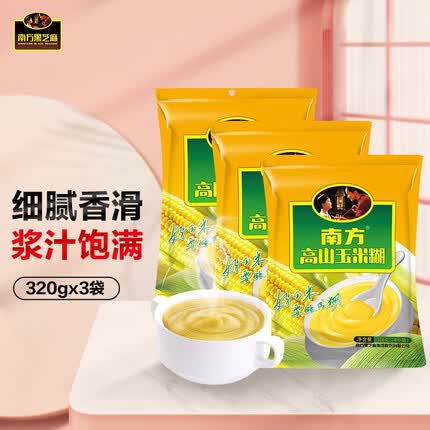 南方黑芝麻（NANFANG BLACK SESAME） 含糖高山玉米糊960g玉米糊粗粮早餐即食冲饮小包袋装 960g