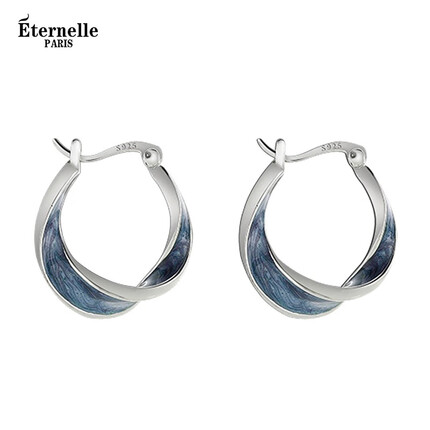 Eternelle法国永恒法式轻奢耳环2023年新款潮小众冷淡风女耳饰高级感 优雅蓝