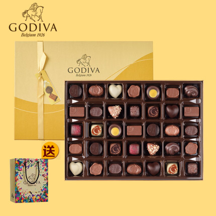 歌帝梵（GODIVA）巧克力礼盒金装35颗比利时原装零食生日情人节礼物送女男友老婆
