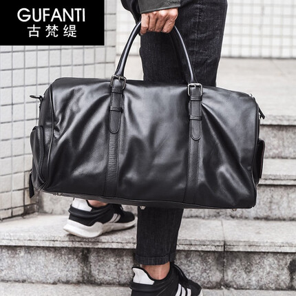 古梵缇旅行包男 商务出差大容量行李包旅游男士手提短途旅行包男gftx-15 黑色 20寸 GUFANTI