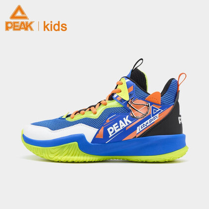 匹克（PEAK）匹克童鞋儿童篮球鞋2023网面透气实战球鞋男童减震支撑运动鞋 亮蓝 36