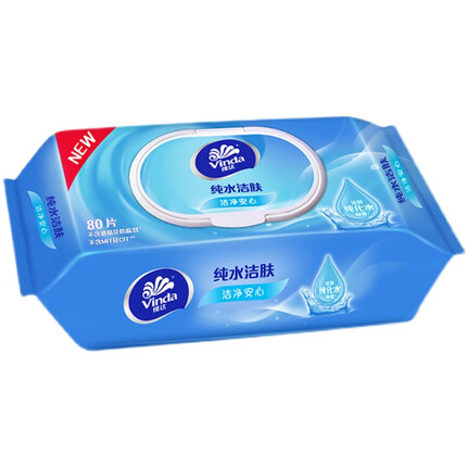 维达（Vinda）湿巾湿纸巾大包家用整箱纯水湿巾家庭装房事卫生带盖儿童12包装