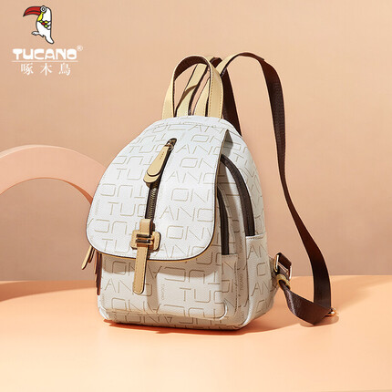 啄木鸟（TUCANO）包包女包双肩包休闲大容量女士背包学院风学生书包防泼水