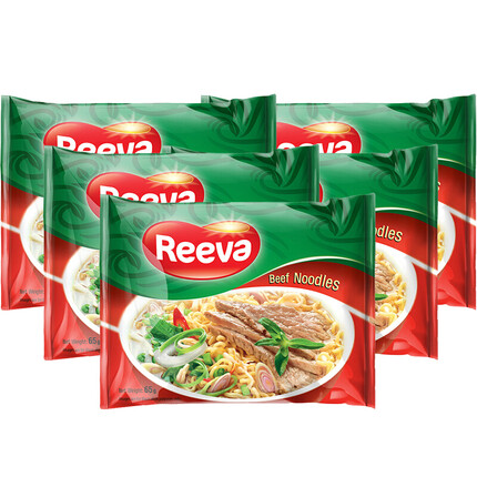 阮婆婆Reeva方便面越南阮婆婆马来西亚Ibumie拌面汤面即食泡面小食堂 牛肉味*5包