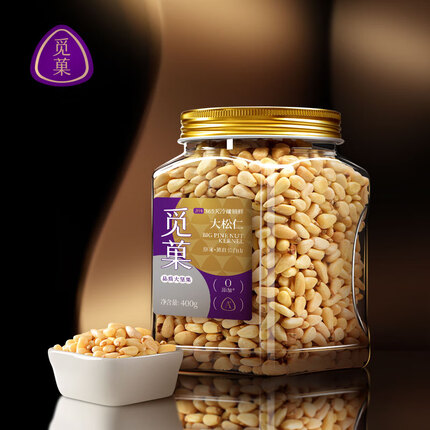 觅菓（miguo） 红松子仁新货原味松子仁400g罐装