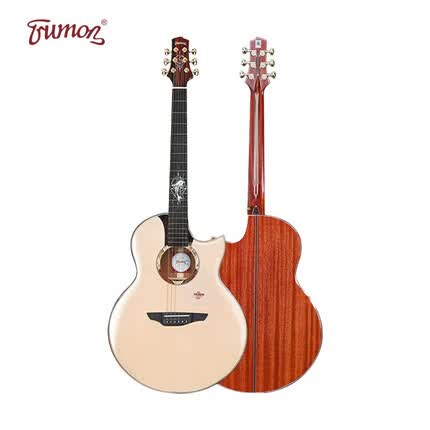 trumon楚门吉他新一代海豚物语专业级加振全单板民谣吉他41寸初学者进阶 STL1900 尖角 41寸