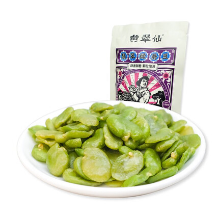 黄翠仙保山绿蚕豆 云南零食兰花豆胡豆怪味豆酥香味袋装无壳100g 红色 100g酥香味 袋装