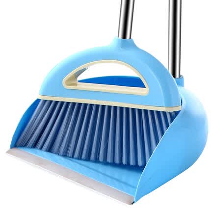 雅高 扫把 扫帚畚箕超值2件套装 天空蓝
