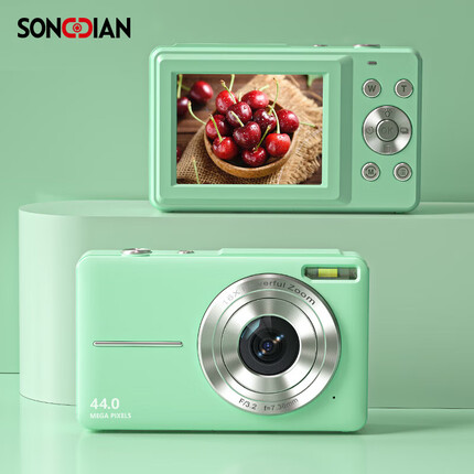 松典（SONGDIAN）数码相机学生校园迷你卡片机CMOS高清高中生照相机 薄荷绿 64G 内存