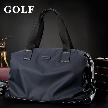 高尔夫GOLF时尚单肩包潮手提包男休闲挎包旅行包尼龙布包 深蓝色