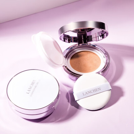 蓝秀（LANSHOW） 蓝秀轻透自然气垫BB霜 11g+11g粉饼遮瑕强祼妆粉底 持久保湿控油 DZG01象牙白 11g+11g