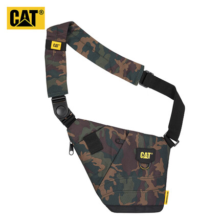 CAT卡特斜挎包潮胸包枪包休闲机车贴身单肩包男个性防泼水迷彩83702 