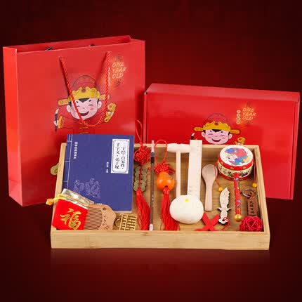 TaTanice宝宝周岁抓周用品 男/女宝宝一周岁纪念用品中式抓阄套装婴儿玩具
