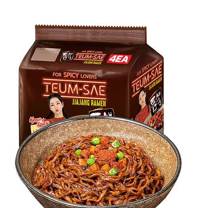 八道（PALDO） 极地辣味炸酱面韩国进口炸酱拌面杂酱面拉面 辣炸酱面4袋