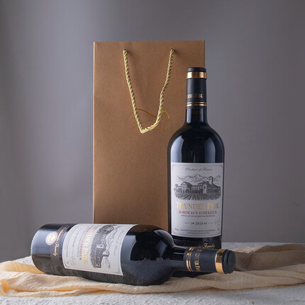 宁乐堡法国进口修雷园世家超级波尔多14度干红葡萄酒750ML*2瓶装 修雷园世家超级波尔多750ML*2 750ml*2