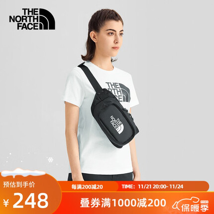 北面(The North Face)腰包胸包中性户外轻巧便携单肩包秋季上新|3KZX KY4/黑色 OS/均码/3升/381*165.1*70mm