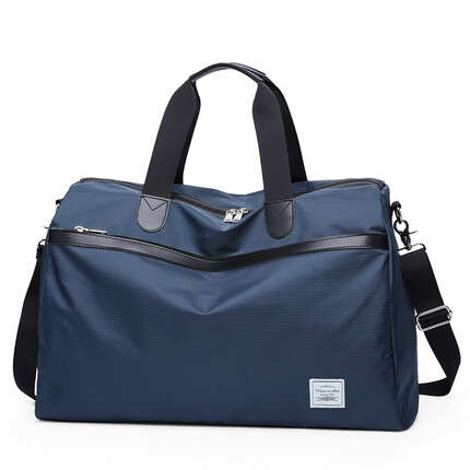 凡凡麦旅 手提旅行包男士大容量行李包袋休闲运动健身包出差旅游待产大包 升级蓝色格子大号