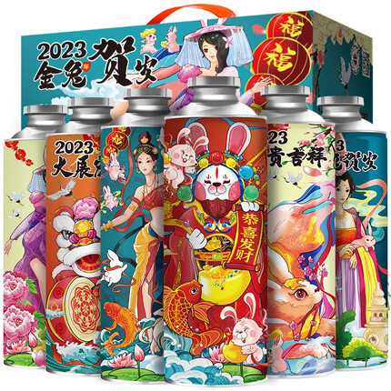 麦公子青岛特产原浆精酿啤酒整箱装礼盒装大桶装小麦白啤黄啤 【兔年贺岁纪念版】1L*6桶礼盒装
