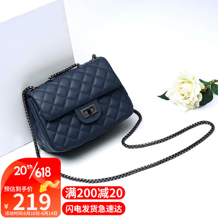 viney牛皮包包女包斜挎包女轻奢链条包简约感单肩小包百搭小众小方包品牌高级感生日礼物送女友老婆女朋友实用