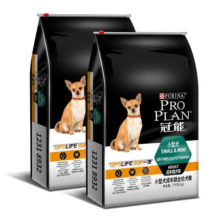 冠能(PRO PLAN)宠物成犬狗粮 小型犬14kg（7kg*2） 鸡肉味