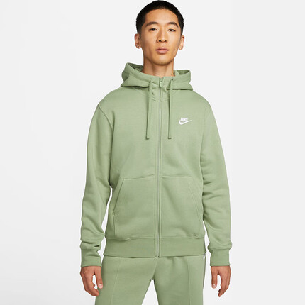 耐克NIKE夹克男子连帽SPORTSWEAR CLUB外套秋冬BV2646-386浅绿L