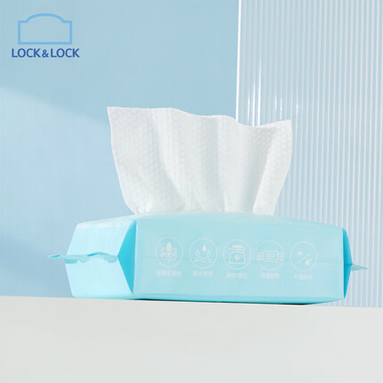 乐扣乐扣（LOCK&LOCK）洗脸巾 一次性棉柔巾擦脸巾纸巾洁面巾珍珠纹 20cm×15cm 40片/包