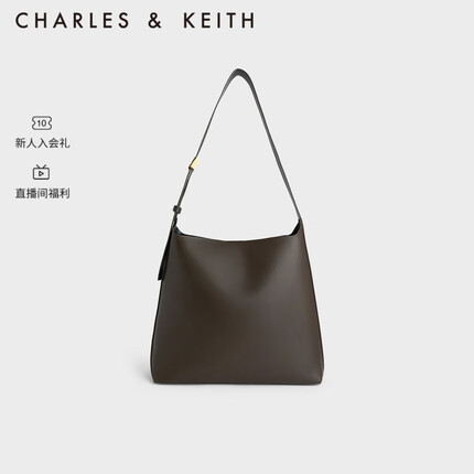 CHARLES&KEITH生日礼物大容量通勤子母单肩包托特包包女包女士CK2-40270966-1 Dark Moss深苔绿色 L